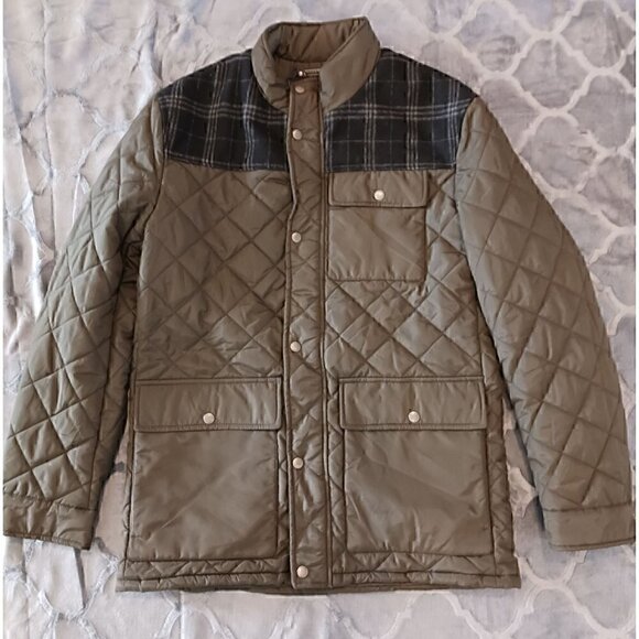 Cole Haan Signature Men's Mixed Media Quilted Olive Jacket/Size M, NWT - Picture 1 of 6